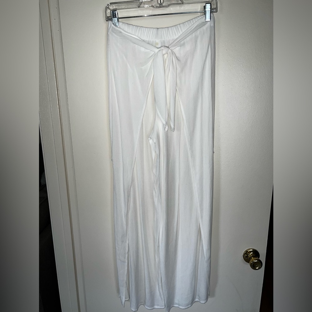 White beach cover up pants from target